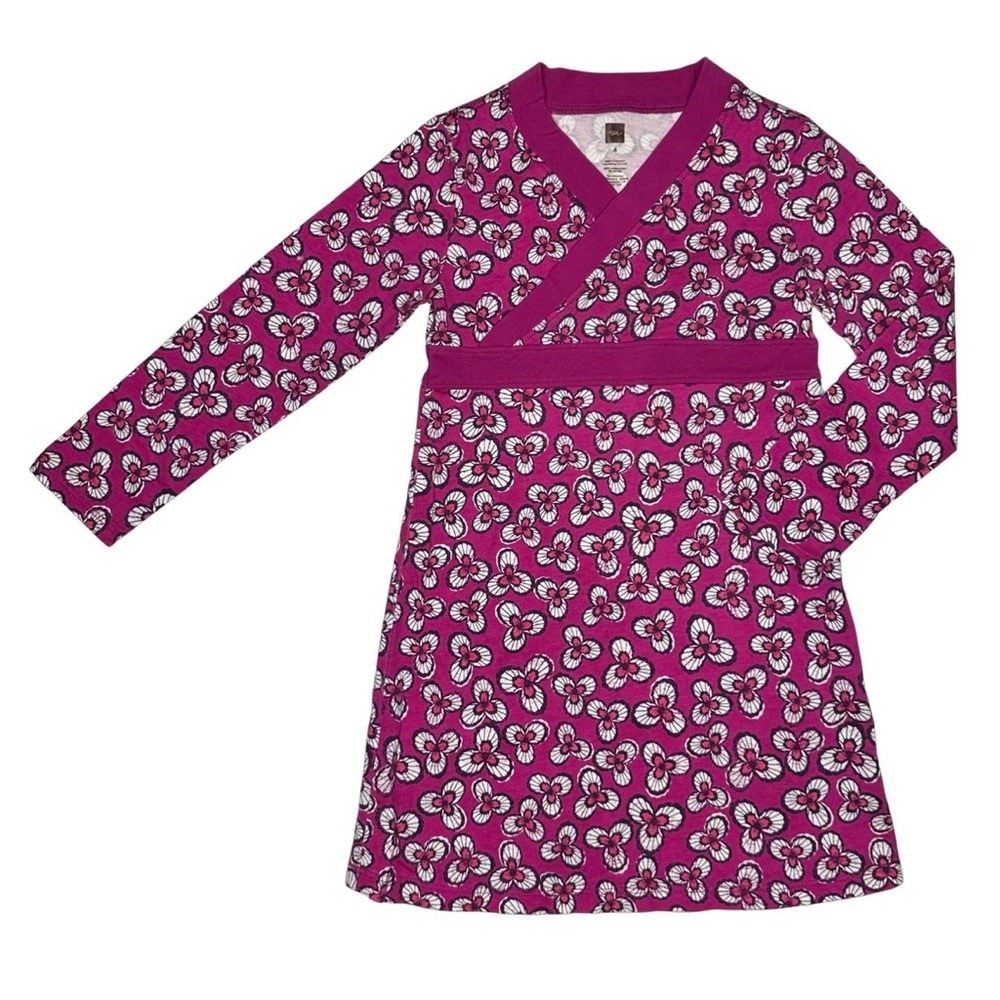 Tea Collection Printed Wrap Neck Dress